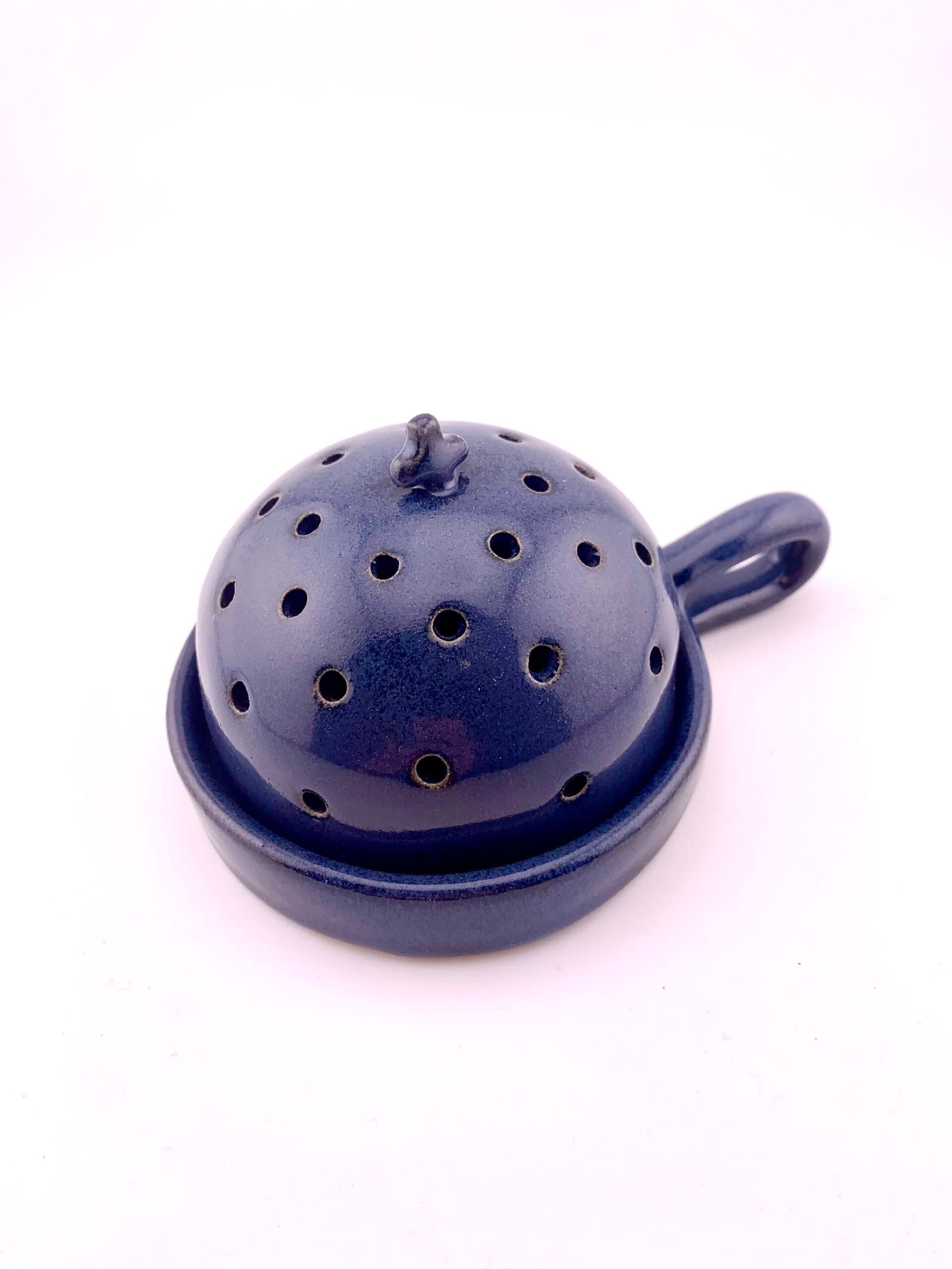 Kadzielnica domowa granatowa — ceramiczna kadzielnica do domowej modlitwy